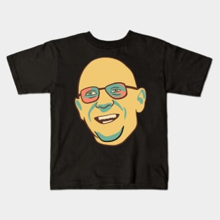 Foucault Minimal Portrait In Vintage Colors Kids T-Shirt